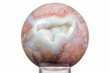 Polished Cotton Candy Agate Sphere - Mexico #358477-1